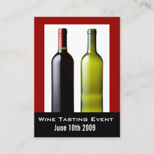 Mini Inbjudan-kort för Vin-provningshändelse Tilläggskort