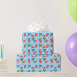 Mini Jordgubbsblomning Presentpapper