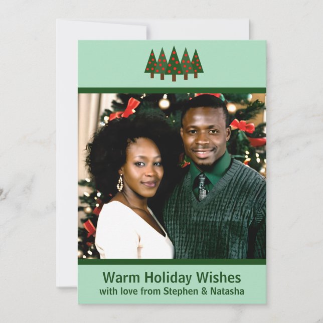 Mini-julfotopapport, Helgdag Julkort (Framsida)