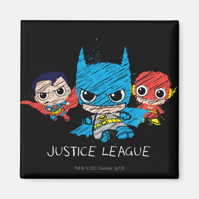 Mini Justice League Sketch Magnet (Framsidan)