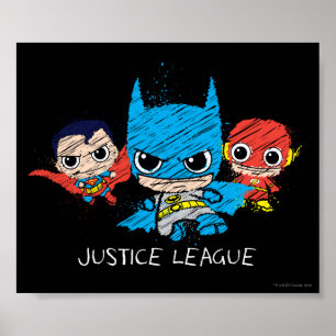 Mini Justice League Sketch Poster
