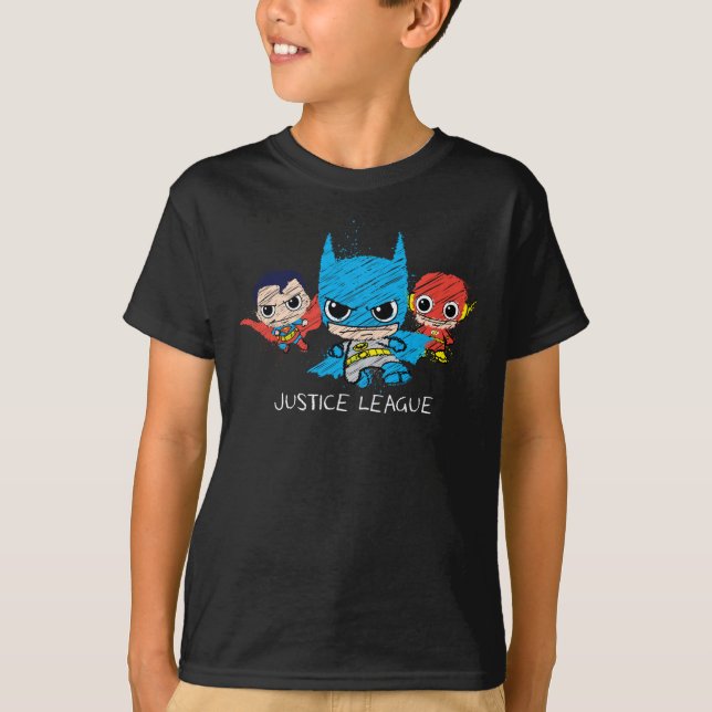 Mini Justice League Sketch T-shirt (Framsida)