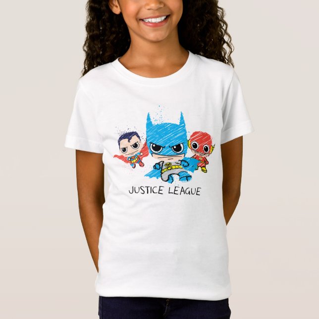 Mini Justice League Sketch Tröja (Framsida)