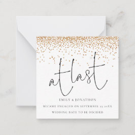 MINI | Konfetti Guld glitter i sista Förlovningen Anteckningskort