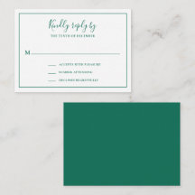 Mini-kort för traditionell Emerald Grönt