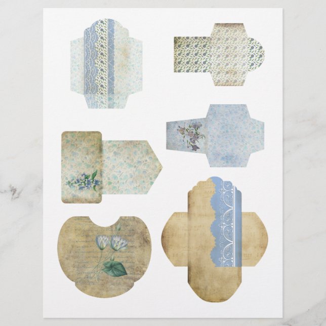 Mini-kuvert Skrapbook Embellement Lakan (Framsida)