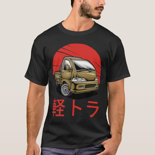 Mini Lastbil Kei-bilen Japan-kafé över kompakt 4 w T Shirt (Framsida)