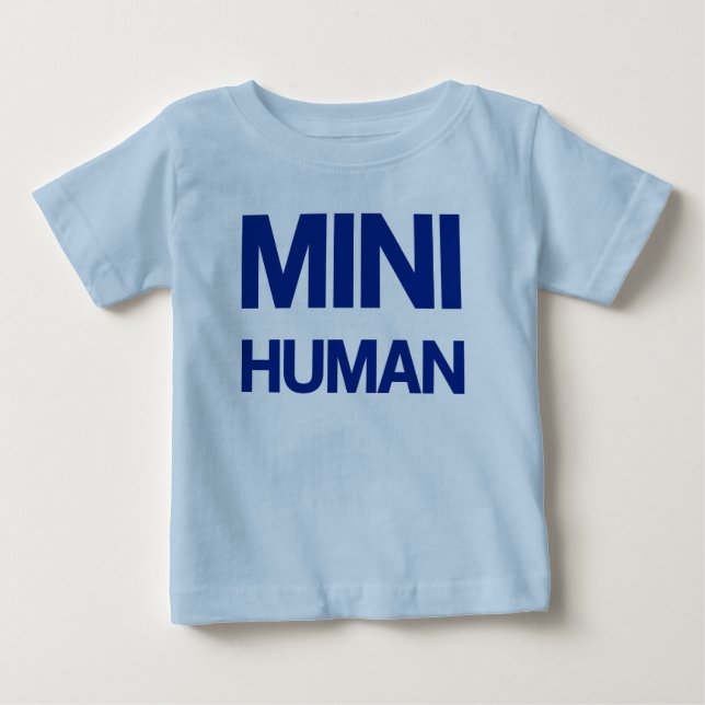 Mini- människa (blått) tee shirt (Framsida)