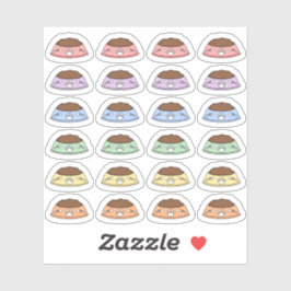 Mini Matar Cat Reminder Pet Food Bowl Bujo Planner Klistermärken