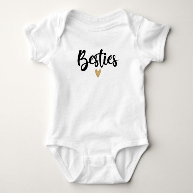 Mini Matching Besties-skript T-Shirt (Framsida)