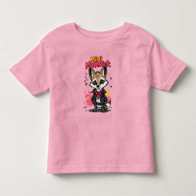 Mini Maverick Cool Rebel Coyote Playground Punk  T Shirt (Framsida)