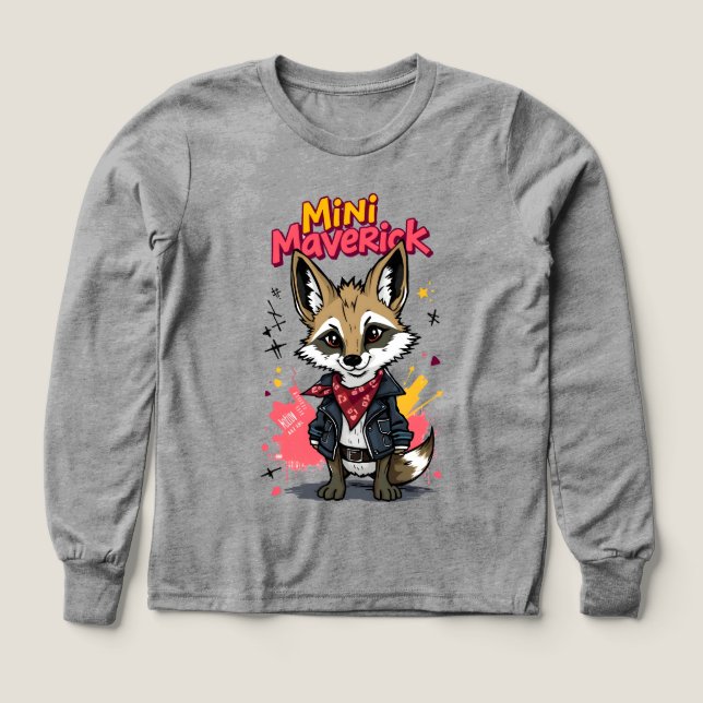 Mini Maverick Cool Rebel Coyote Playground Punk  T Shirt (Design framsida)