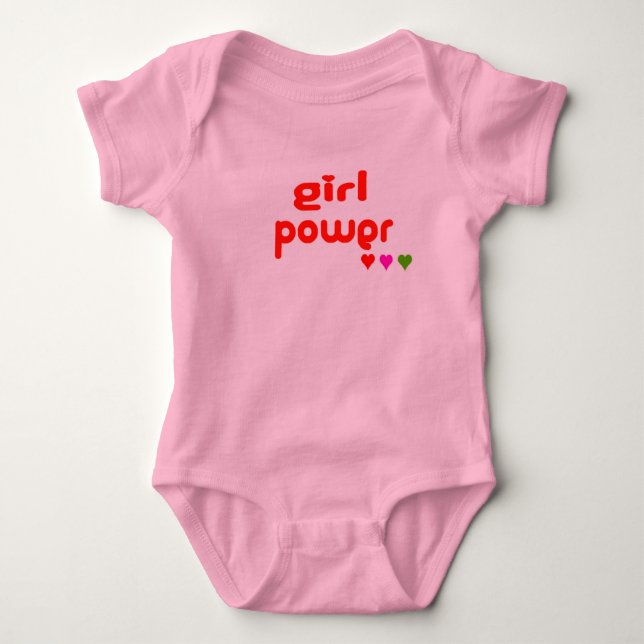 Mini Me Retro Girl Power T-shirt (Framsida)