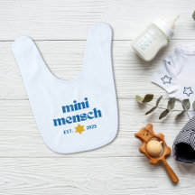 "Mini Mensch" Cute Funny Jewish Boy Modern Snyggt