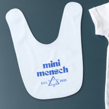 "Mini Mensch" Cute Funny Jewish Boy Modern Snyggt