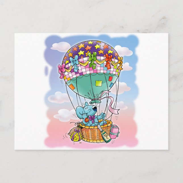 Mini Mice och big ballong Vykort (Framsida)