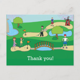 Mini Miniature Golf Birthday Tack Vykort