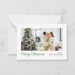 Mini-minimalistiskt klassiskt God jul-kort Anteckningskort