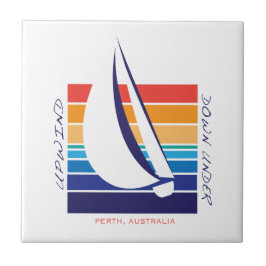 Mini-minnen för Boat Färg-kvadrat_UppNed Kakelplatta