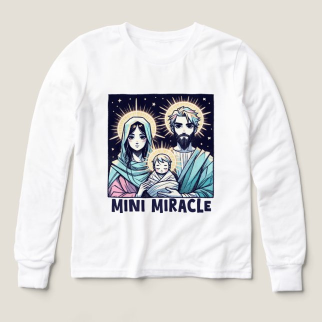Mini Mirakel: Den Heliga Familjen T Shirt (Design framsida)
