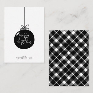 Mini Modern God jul Ornament Helgdag Anteckningskort