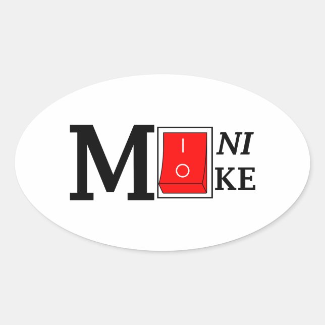 Mini Moke Sticker Ovalt Klistermärke (Framsida)