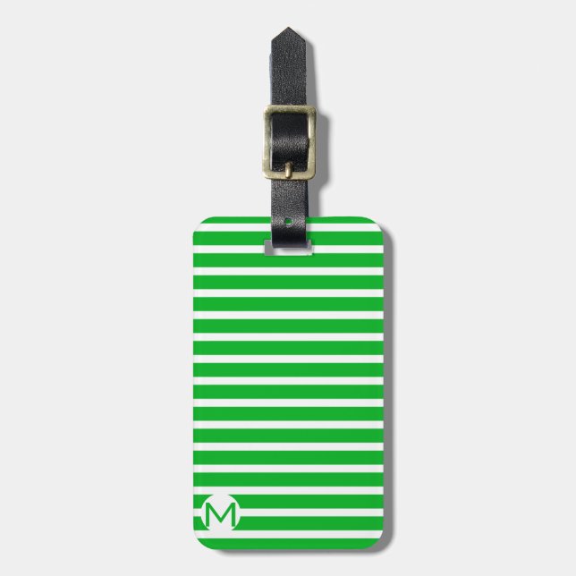 Mini Monogram Grönt Rand Bagagebricka (Vertikal Framsida)