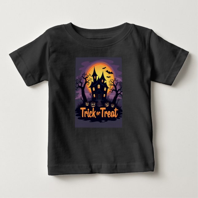 "Mini Monster: Spooky Snapshot Barn T-Shirt" T Shirt (Framsida)