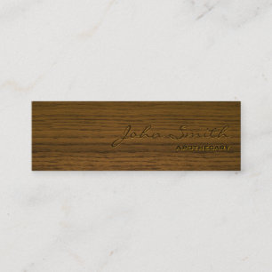 Mini- mörk Wood Apothecaryvisitkort Mini Visitkort