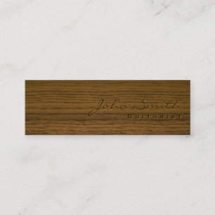 Mini- mörk Wood gitarristvisitkort Mini Visitkort