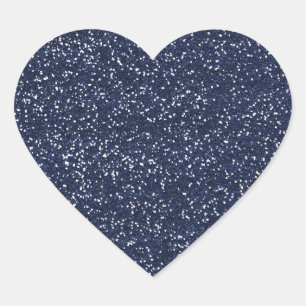 MINI NAVY BLUE GLITTER STRUKTUR MALL BAKGRUND HJÄRTFORMAT KLISTERMÄRKE
