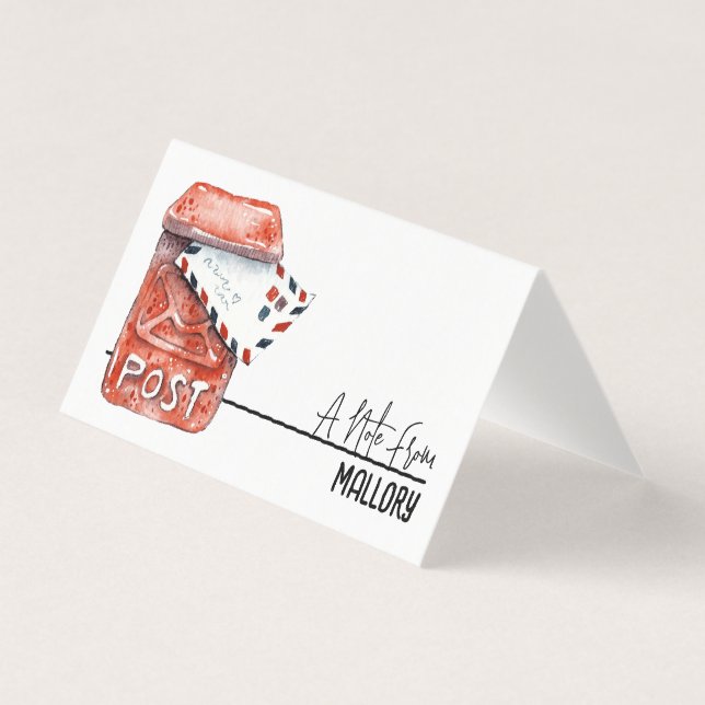 Mini Note Card-Personlig med ditt namn Visitkort (Framsida)