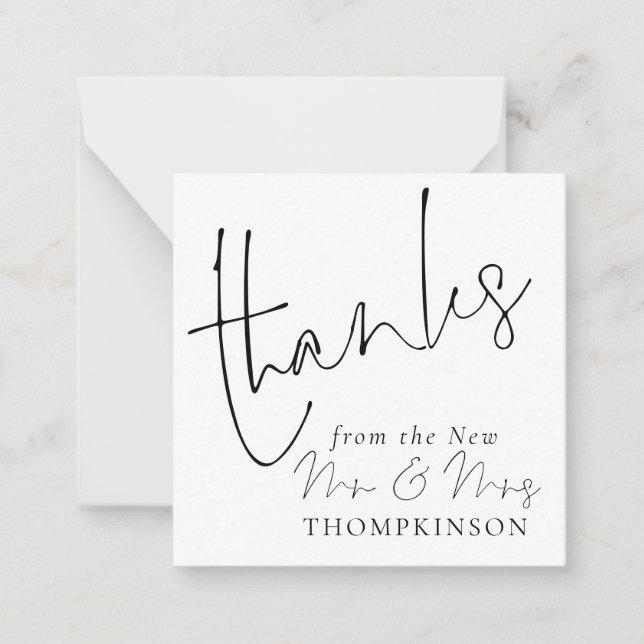 MINI | Nytt skript, tack till fru Bröllop! Anteckningskort (Framsida)