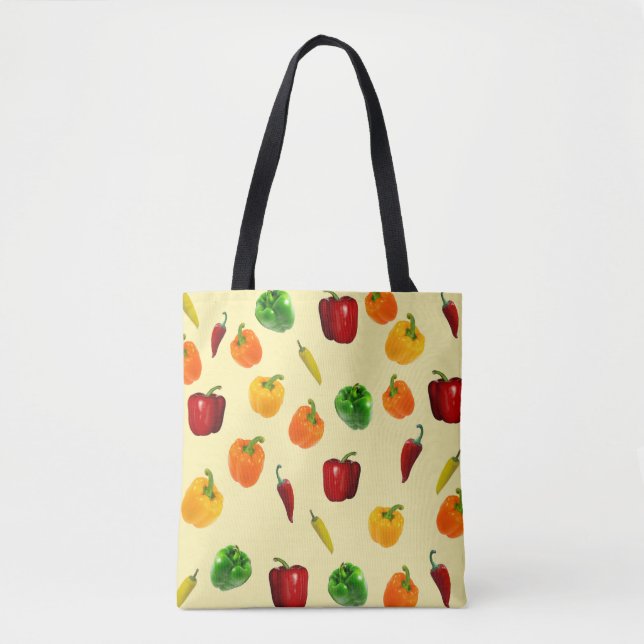 Mini och Bell Pepper Struktur Bag Tygkasse (Framsida)