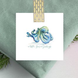 Mini Octopus jul Anteckningskort