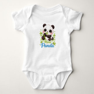 Mini Panda Baby Bodysuit – Cute Panda Cub with Bam T Shirt