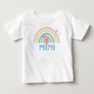 MINI - Pastel Rainbow Teddy Tee for Spädbarn