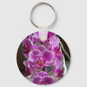 Mini Phalaenopsis Sogo Vivien Lila Orchid Flower Nyckelring