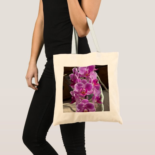 Mini Phalaenopsis Sogo Vivien Lila Orchid Flower Tygkasse (Framsida (produkt))