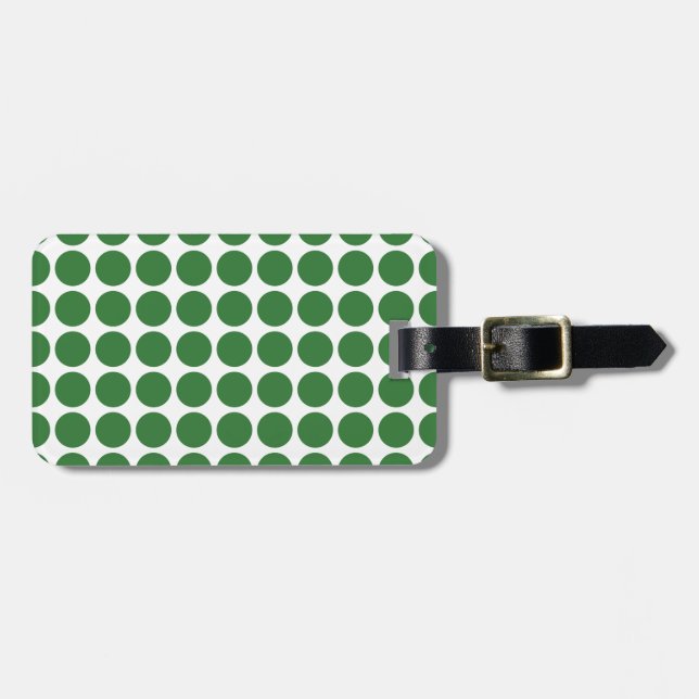 Mini Polka dots Luggage Tag Bagagebricka (Horisontell Framsida)