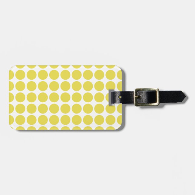 Mini Polka dots Luggage Tag Bagagebricka (Horisontell Framsida)
