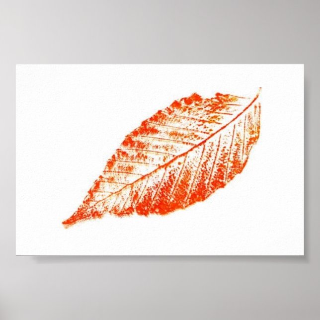 Mini-Poster av Löv naturutskrift Poster (Framsidan)