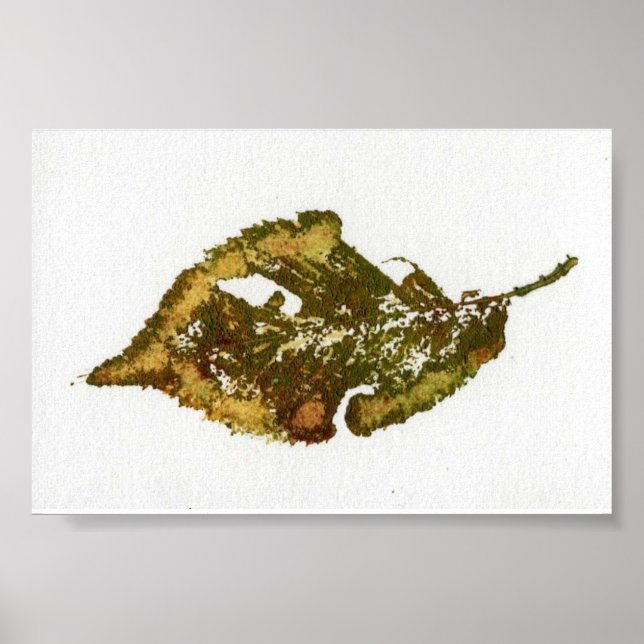 Mini-Poster av Löv naturutskrift Poster (Framsidan)