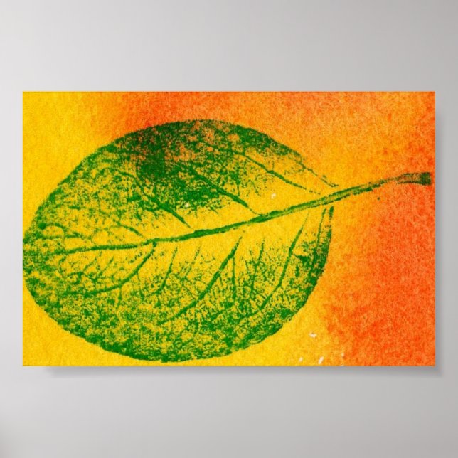 Mini-Poster av Löv naturutskrift Poster (Framsidan)