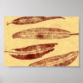 Mini-Poster av Löv naturutskrift Poster