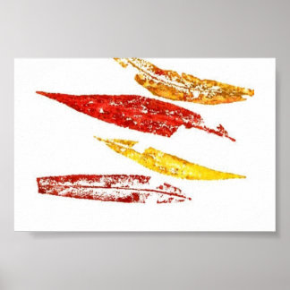 Mini-Poster av Löv naturutskrift Poster