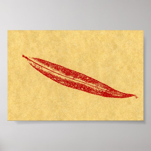 Mini-Poster av Löv naturutskrift Poster (Framsidan)