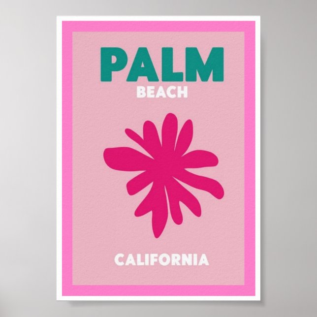 Mini Poster - Handflatan Beach California (Framsidan)