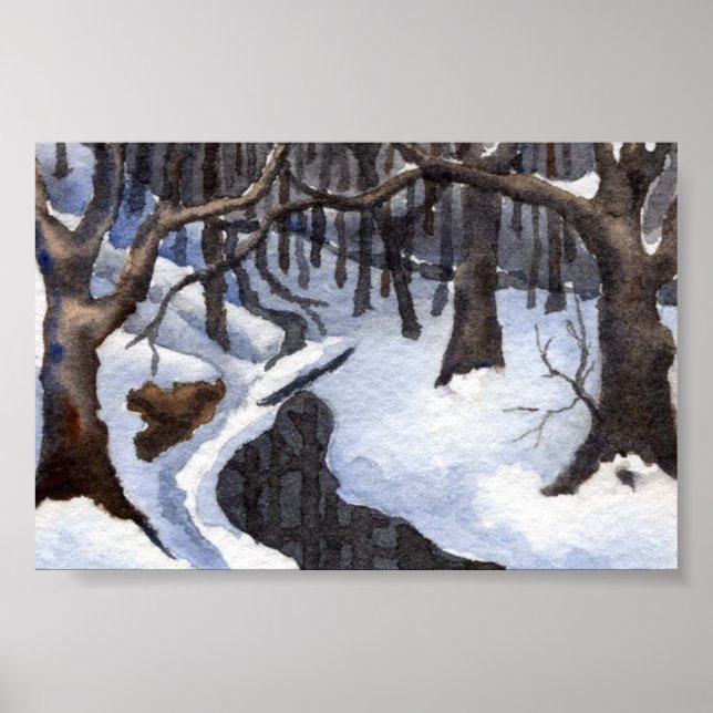 Mini-Poster i vinterlandskap Poster (Framsidan)