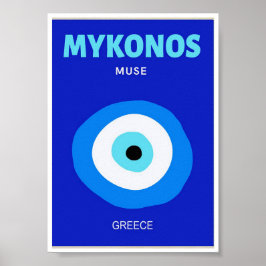 Mini Poster - Mykonos Muse Grekland